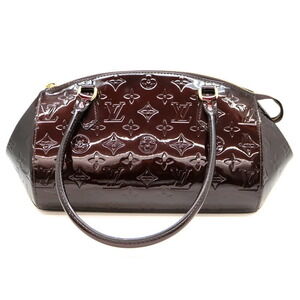 LOUIS VUITTON Sherwood Handbag Vernis Patent Vernis Amarante Purple Brown LV